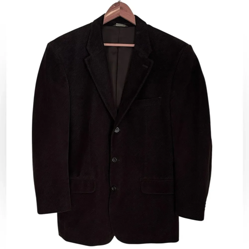 Vintage Banana Republic Corduroy Blazer 44S Brown Made in Turkey Ivy Preppy Y2K
